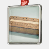 Rechenmaschine erfunden von Blaise Pascal Silbernes Ornament (Links)