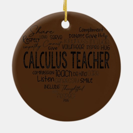Rechenmaschine Mathematiklehrer Algebra Squad Keramik Ornament (Hinten)