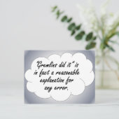 Rechenschaftspflicht: Das nächste Mal, wenn ein Fe Postkarte (Stehend Vorderseite)