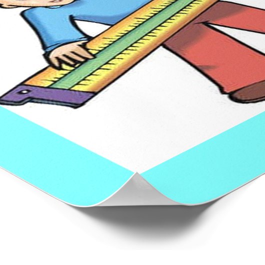 Rechenschieber-Spaß Poster (Ecke)