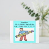 Rechenschieber-Spaß Postkarte (Stehend Vorderseite)