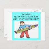 Rechenschieber-Spaß Postkarte (Vorne/Hinten)