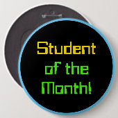 Rechnender themenorientierter "Student des Button (Vorne & Hinten)