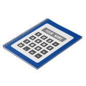 Rechner für Spiralnotebook mit Linien Notizblock (Linke Seite)