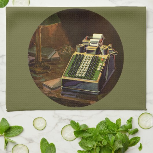Rechner für Vintage Unternehmensrechner Geschirrtuch (Gefaltet)