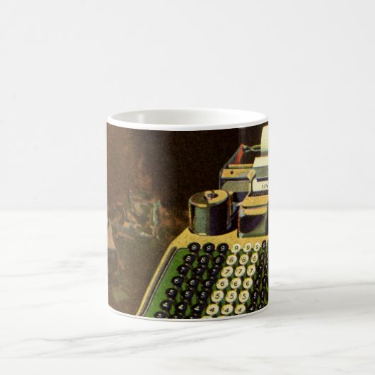 Rechner für Vintage Unternehmensrechner Kaffeetasse (Mittel)