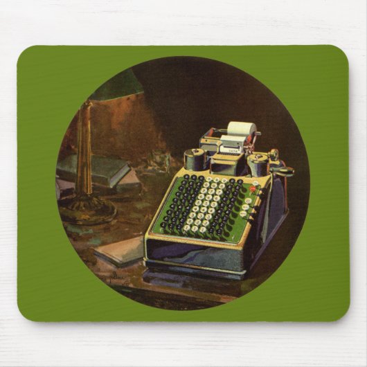 Rechner für Vintage Unternehmensrechner Mousepad (Vorne)