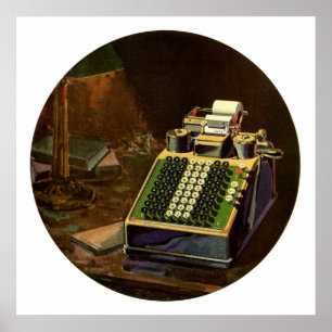 Rechner für Vintage Unternehmensrechner Poster