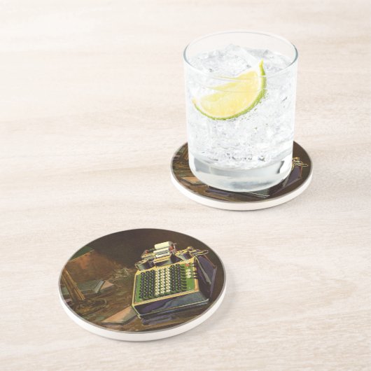 Rechner für Vintage Unternehmensrechner Untersetzer (Seite)