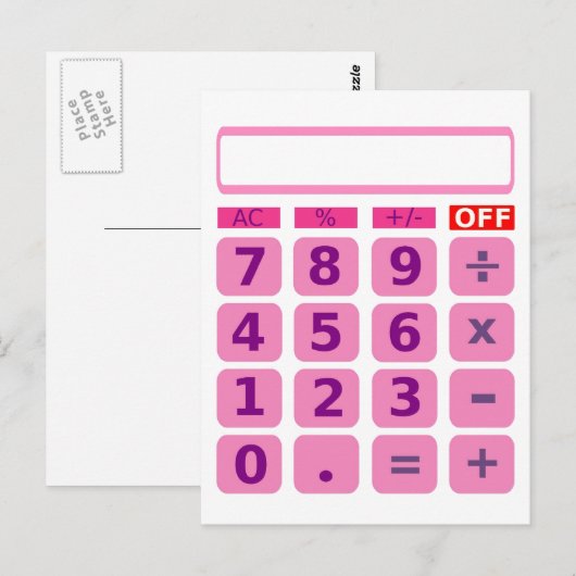 Rechner Postkarte (Vorne/Hinten)