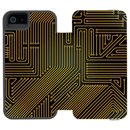 Rechnerschaltungbretmuster Incipio iPhone Geldbeutel-Hülle (Folio Geöffnet)