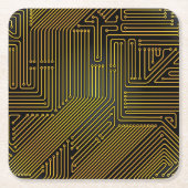 Rechnerschaltungbretmuster Rechteckiger Pappuntersetzer (Vorderseite)