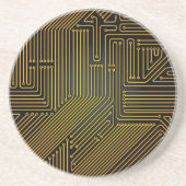 Rechnerschaltungbretmuster Sandstein Untersetzer (Vorne)