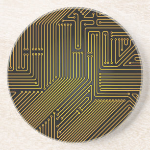 Rechnerschaltungbretmuster Sandstein Untersetzer