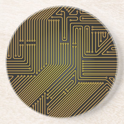 Rechnerschaltungbretmuster Sandstein Untersetzer (Vorne)