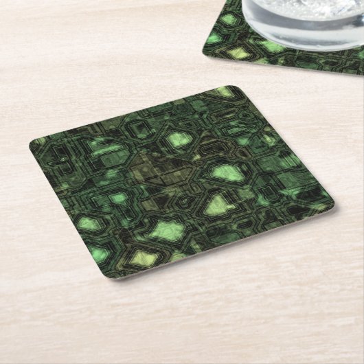 Rechnerschaltunghintergrund Rechteckiger Pappuntersetzer (angewinkelt)