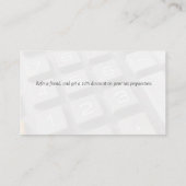 Rechnertastatur und -verbund visitenkarte (Rückseite)