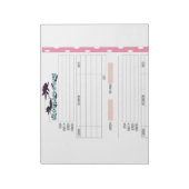 Rechnung auf Spanisch 11" x 8.5" Notepad - 40 Seit Notizblock (Rotiert)