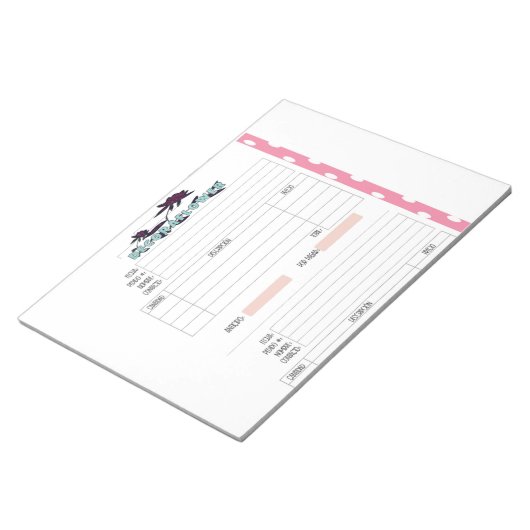 Rechnung auf Spanisch 11" x 8.5" Notepad - 40 Seit Notizblock (angewinkelt)