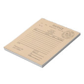 Rechnung der Custom Kraft Bakery Notizblock (Rotiert)