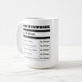 Rechnung der personalisierten Mutter - Fotos der F Kaffeetasse (Vorderseite Links)