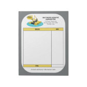 Rechnung für die Aufnahme von Aquatic Harvesting Notizblock (Rotiert)