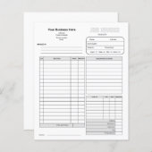 Rechnung für kleine Unternehmen (Vorne/Hinten)