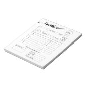 Rechnung für kundenspezifische Logokombinationen K Notizblock (Rotiert)