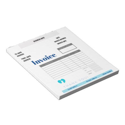 Rechnung Notizblock (angewinkelt)