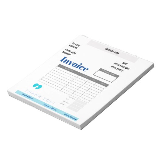 Rechnung Notizblock (Rotiert)