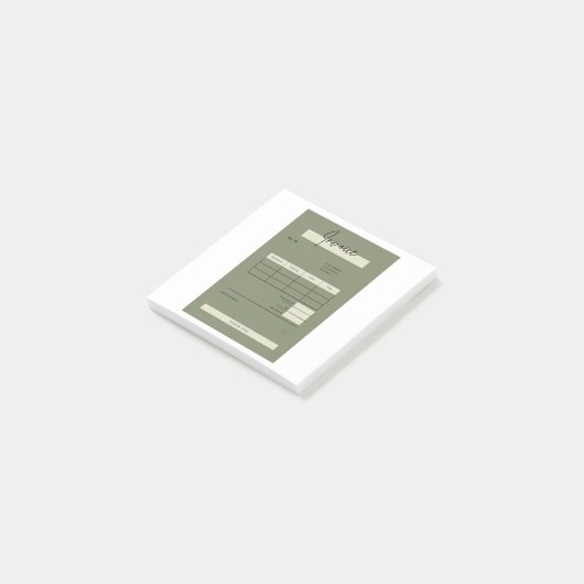 Rechnung Post-it Klebezettel (angewinkelt)