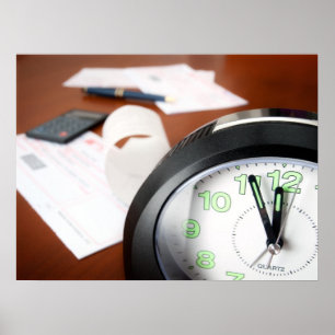 Rechnungen, die Zeit zahlen Poster