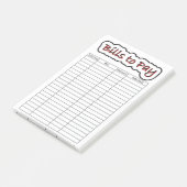 Rechnungen zum zu zahlen post-it klebezettel (angewinkelt)