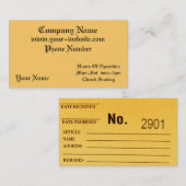 Rechnungs-Empfang Visitenkarte (Vorne/Hinten)