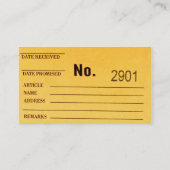 Rechnungs-Empfang Visitenkarte (Rückseite)