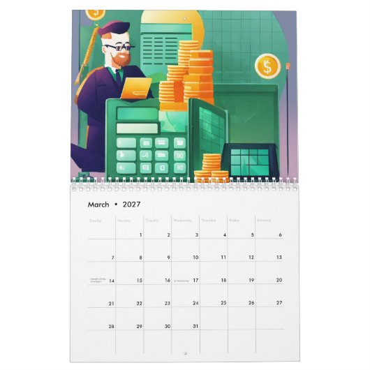 Rechnungsdatum Kalender (Mär 2027)