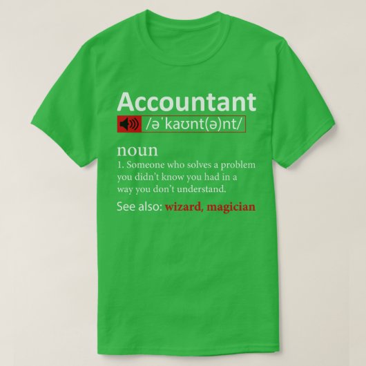 Rechnungsführer Definition 1 T-Shirt (Design vorne)
