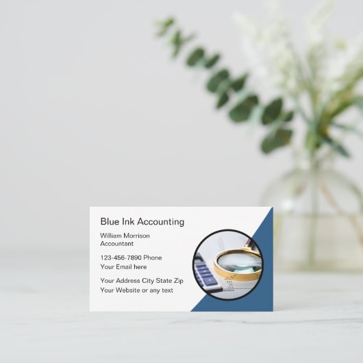 Rechnungsführer - Moderner Visitenkarte (Stehend Vorderseite)