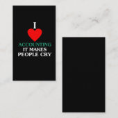 Rechnungsführer - Spaß CPA - zertifizierter öffent Visitenkarte (Vorne/Hinten)