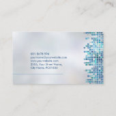 Rechnungslegung - Abstrakte Blau- und Silberzahlen Visitenkarte (Rückseite)