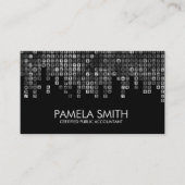 Rechnungslegung - Abstrakte Graustufen Visitenkarte (Vorderseite)