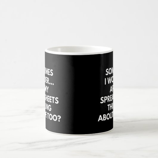 Rechnungslegung Funny Spreadsheet Sprichwort Kaffeetasse (Mittel)