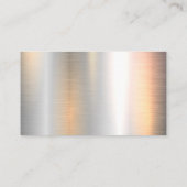 Rechnungslegung | Geldsymbol | Silber-Metallic Visitenkarte (Rückseite)