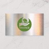 Rechnungslegung | Logos für Geldmittel | Metallisc Visitenkarte (Rückseite)