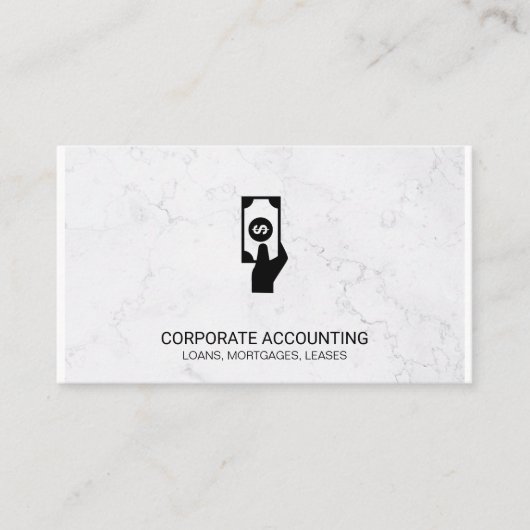 Rechnungslegung | Marmor | Investitionen Visitenkarte (Vorderseite)