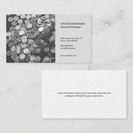 Rechnungslegung | Verwaltung der Gelder Visitenkarte (Vorne/Hinten)