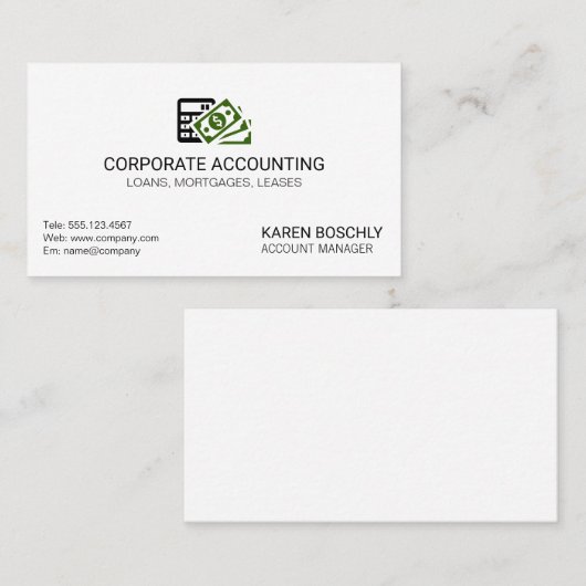 Rechnungslegung Visitenkarte (Vorne/Hinten)
