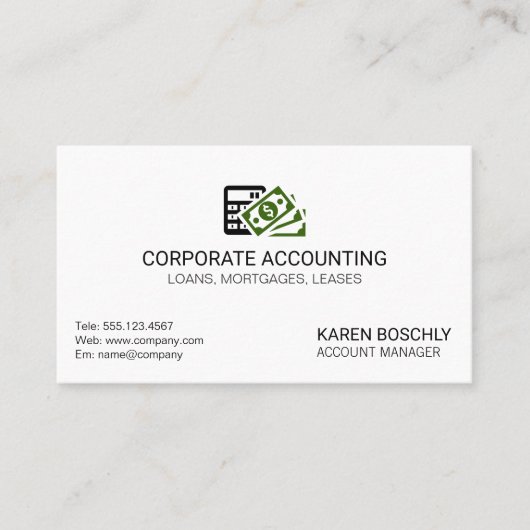 Rechnungslegung Visitenkarte (Vorderseite)
