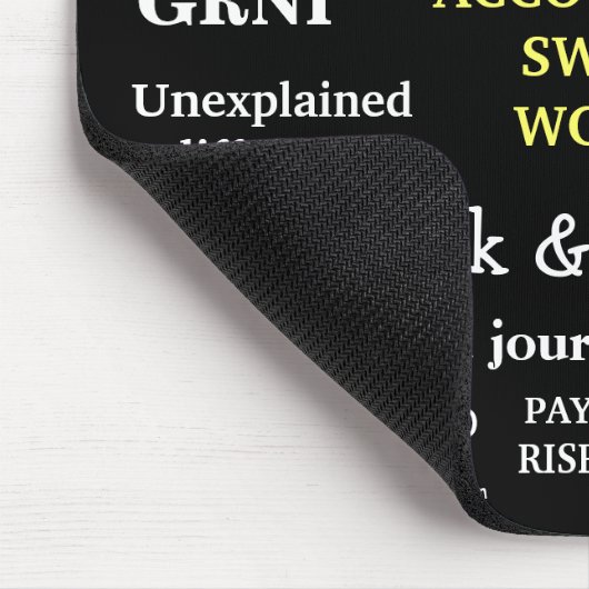 RECHNUNGSLEGUNG VON SWEAR WÖRTERN Grausames Funny Mousepad (Ecke)