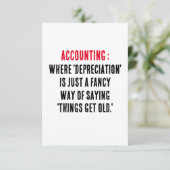 Rechnungslegung Wo "Abschreibung" nur ein extravag Dankeskarte (Stehend Vorderseite)